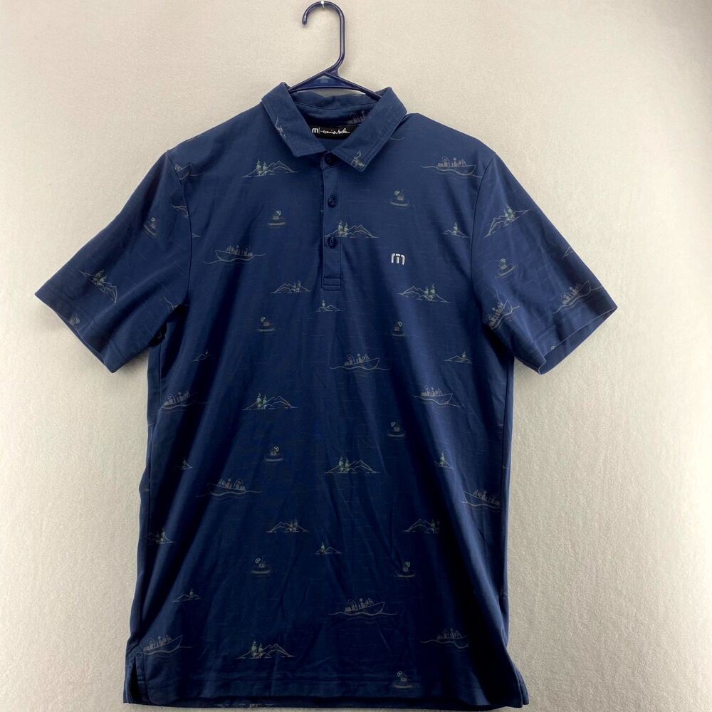 Travis Matthew Embroidered Pima Cotton Graphic Polo Mens Size M